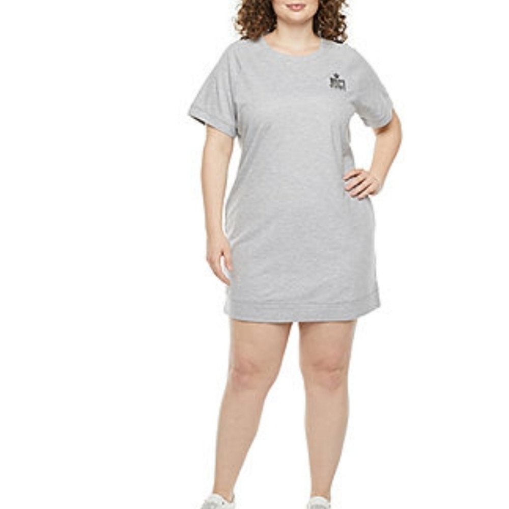 NWT Juicy Couture Women's Short Sleeve T-Shirt Dress Gray - Size 1X